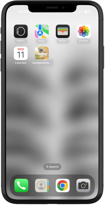 Mobile app home screen